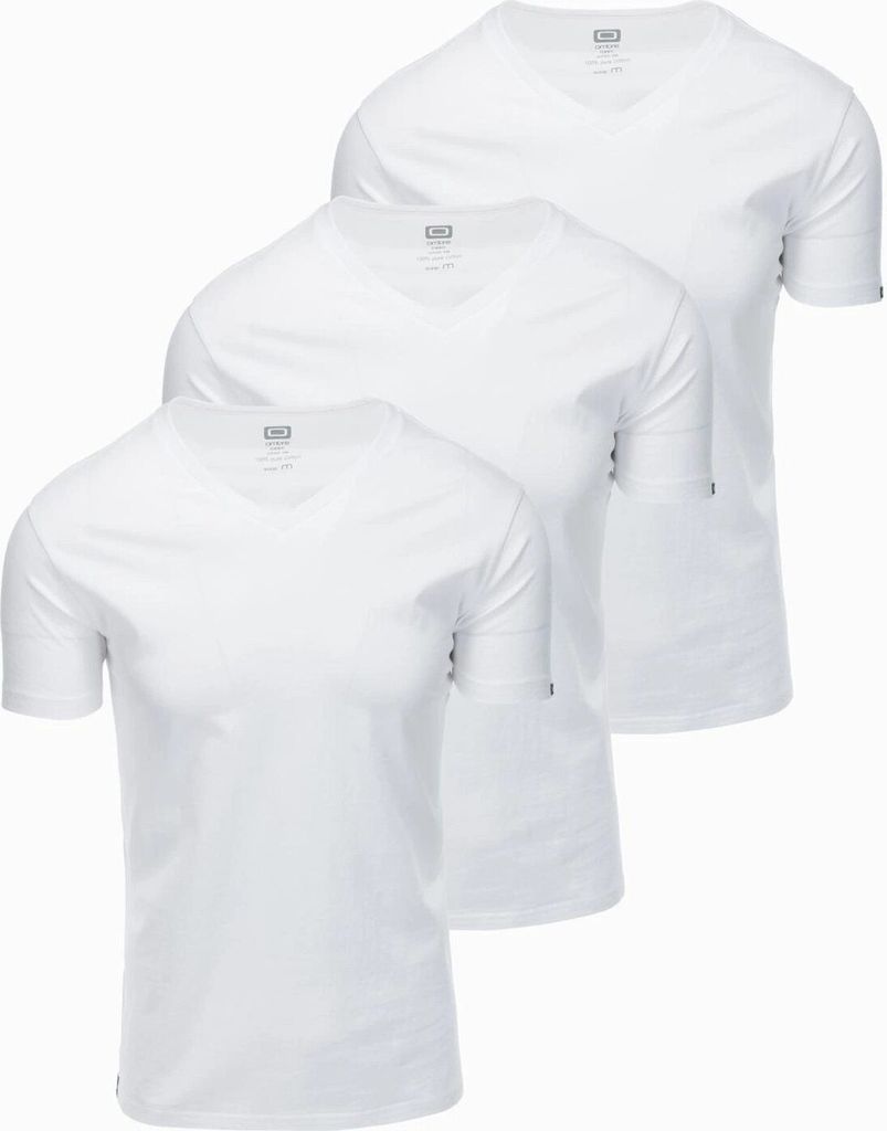 Ombre Clothing Herren-T-Shirt-Set Lallos weiß S