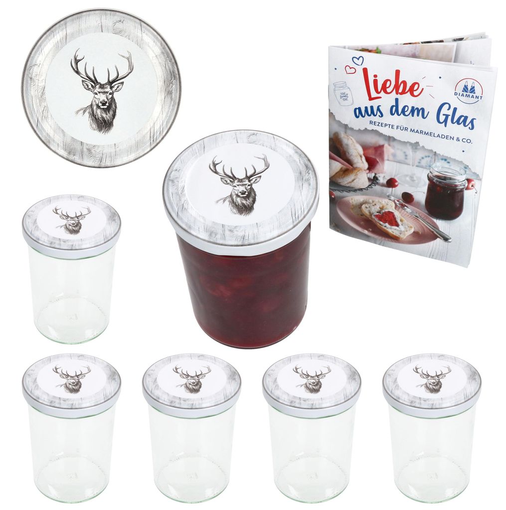 6er Set Sturzglas 435ml Einmachglas + TO-Deckel 82 Alois Produktbild 