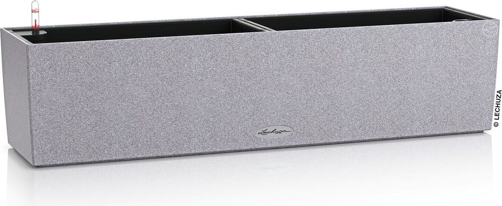 LECHUZA-Pflanzgefäß BALCONERA Stone 80 Steingrau | Produktbild 