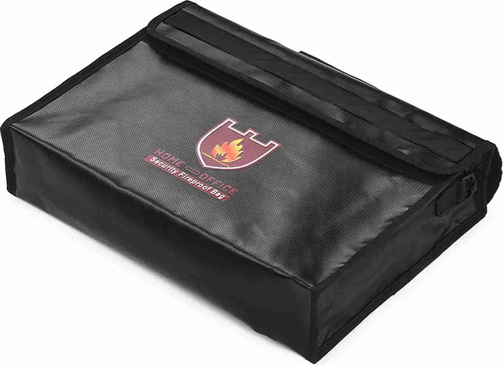 Sac à dossiers ignifugé noir haute protection pour documents format A4 - 5