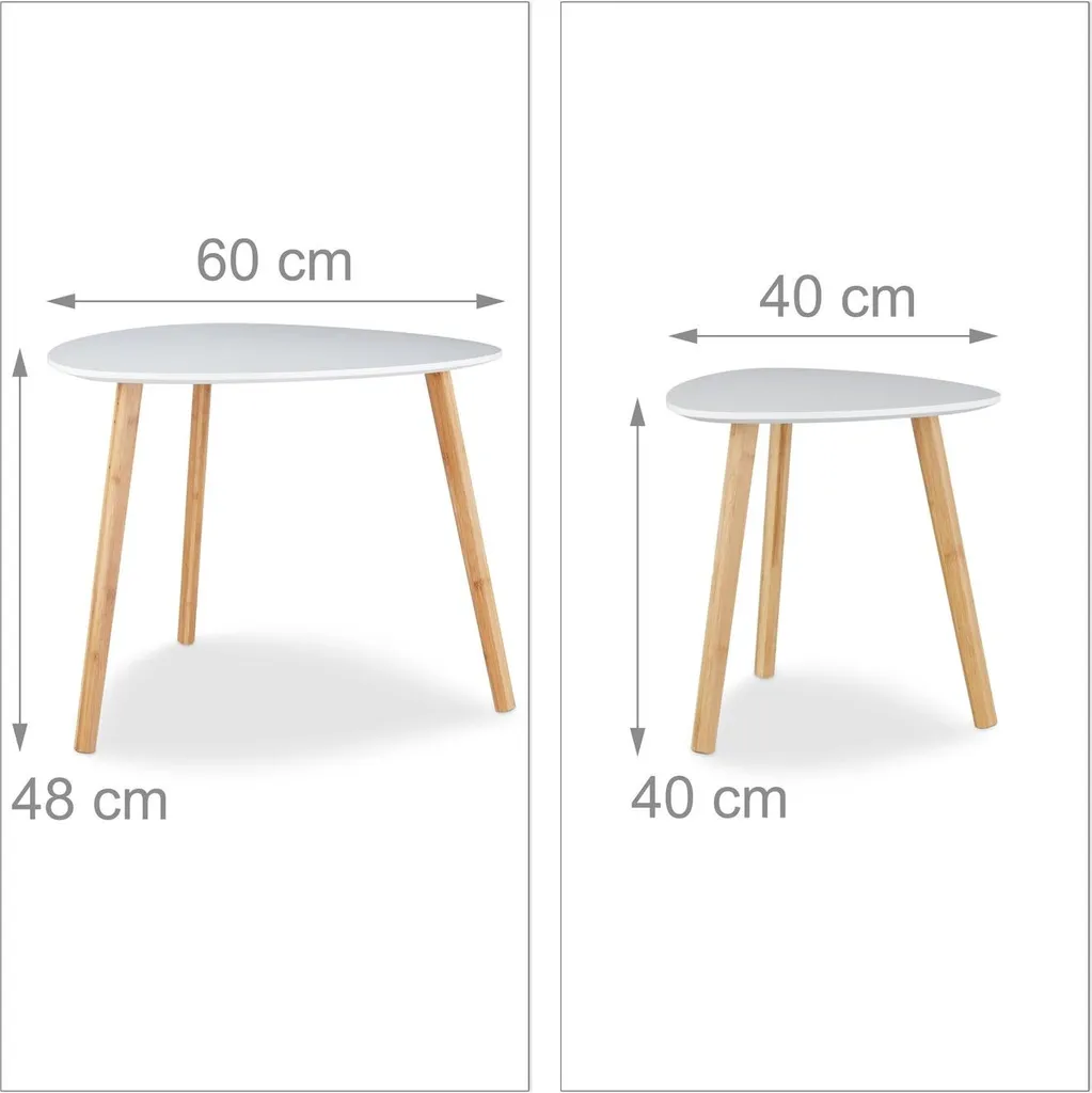 Ensemble Table à Manger Scandinave et Table d'Appoint - Duo Vintage