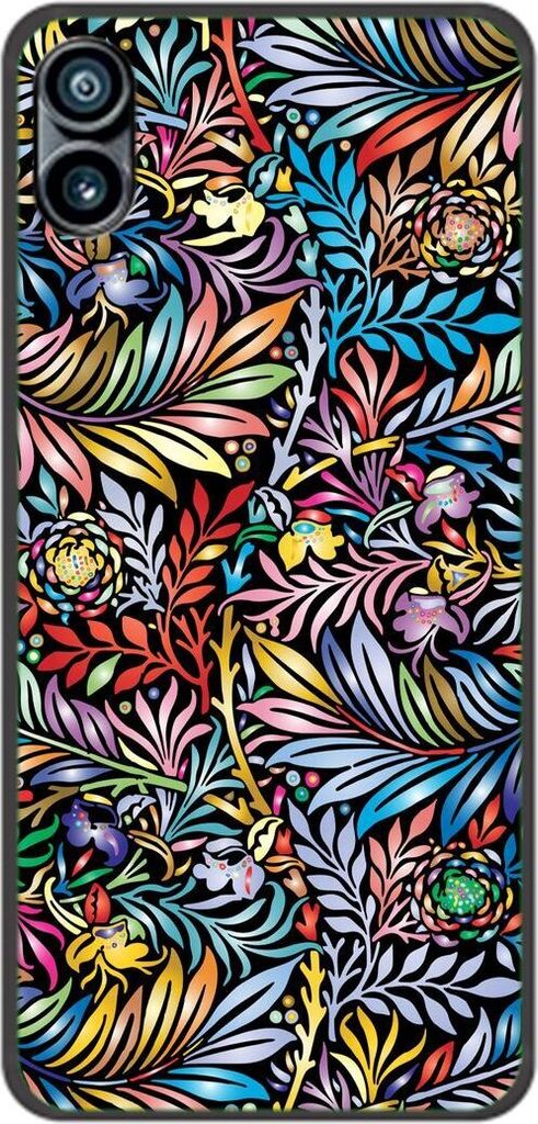 König Design Hülle kompatibel mit Nothing Phone 1 Kunststoff Soft Handyhülle - Handy Case Blumenmuster