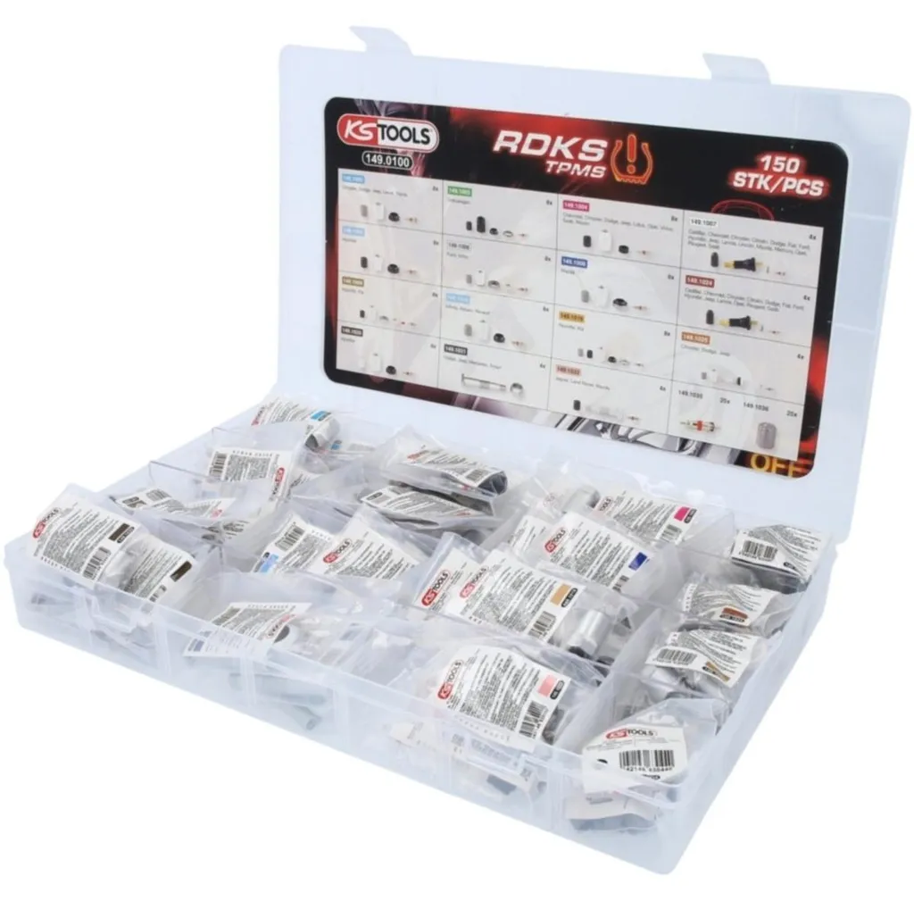 Assortiment de service TPMS RDKS KS TOOLS 150 pièces pour Garages