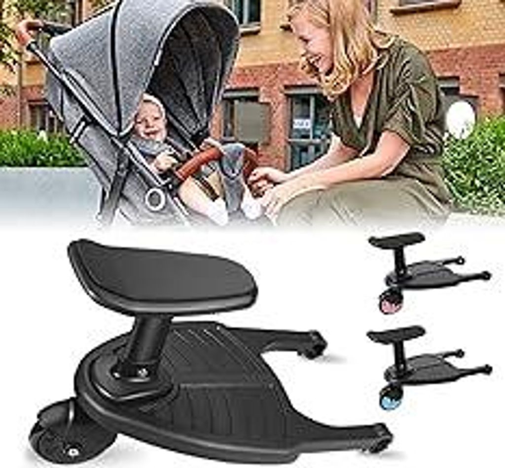 Vihir Buggy Board Trittbrett Mitfahrbrett Passend für Baby Jogger Travel Pram Kinderwagen für 2-6 Jahre alte Kinder, Mit Einer Maximalen Belastun...