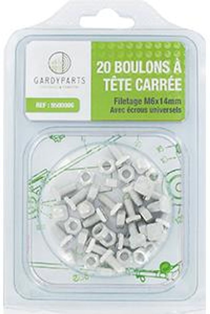 Spielset mit 20 Sechskantbolzen mit M6x14mm Gewinde und Muttern – Universell. Für den Bau oder die Reparatur von Rahmen.