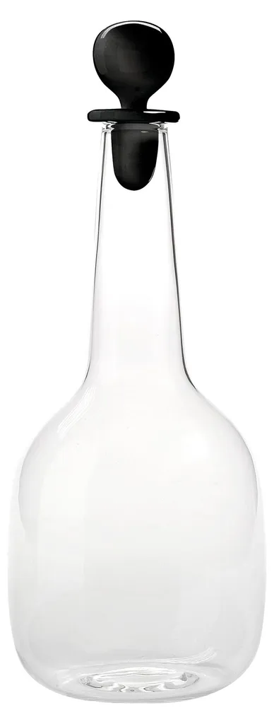 Bouteille Verre Borosilicaté Noir Fait Main Résistant au Choc Thermique