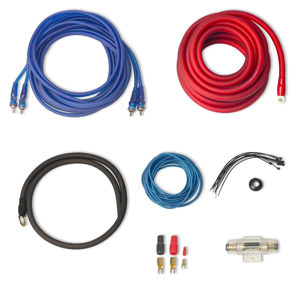 Câble pour caisson de basses auto - Kit complet 1000W 5 mètres Caliber
