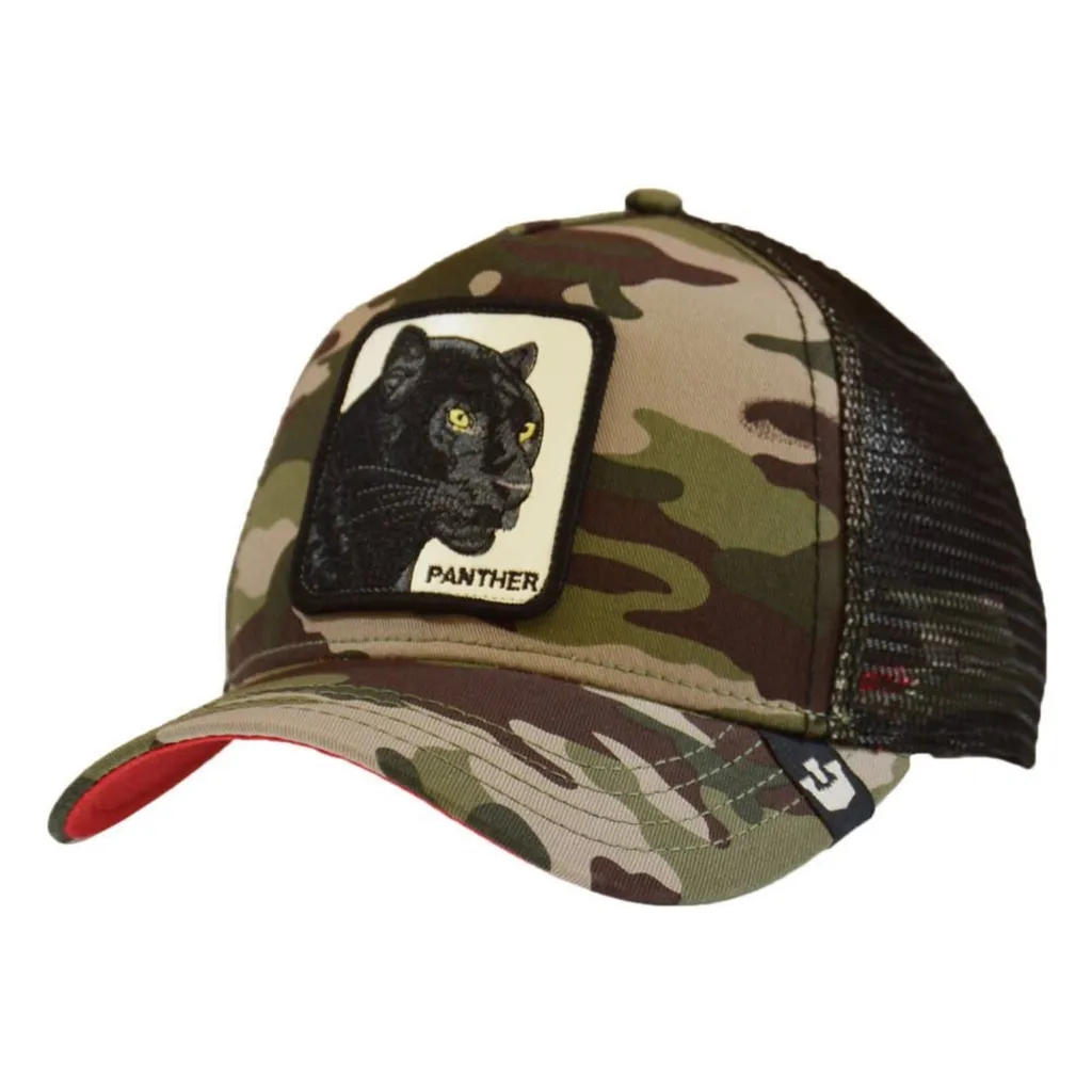 Bonnet Goorin Bros The Panther 1010381CAM - Bonnet noir écusson Panthère