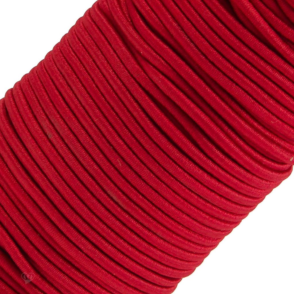 50m extra starke Gummikordel Gummischnur 3mm, kirschrot