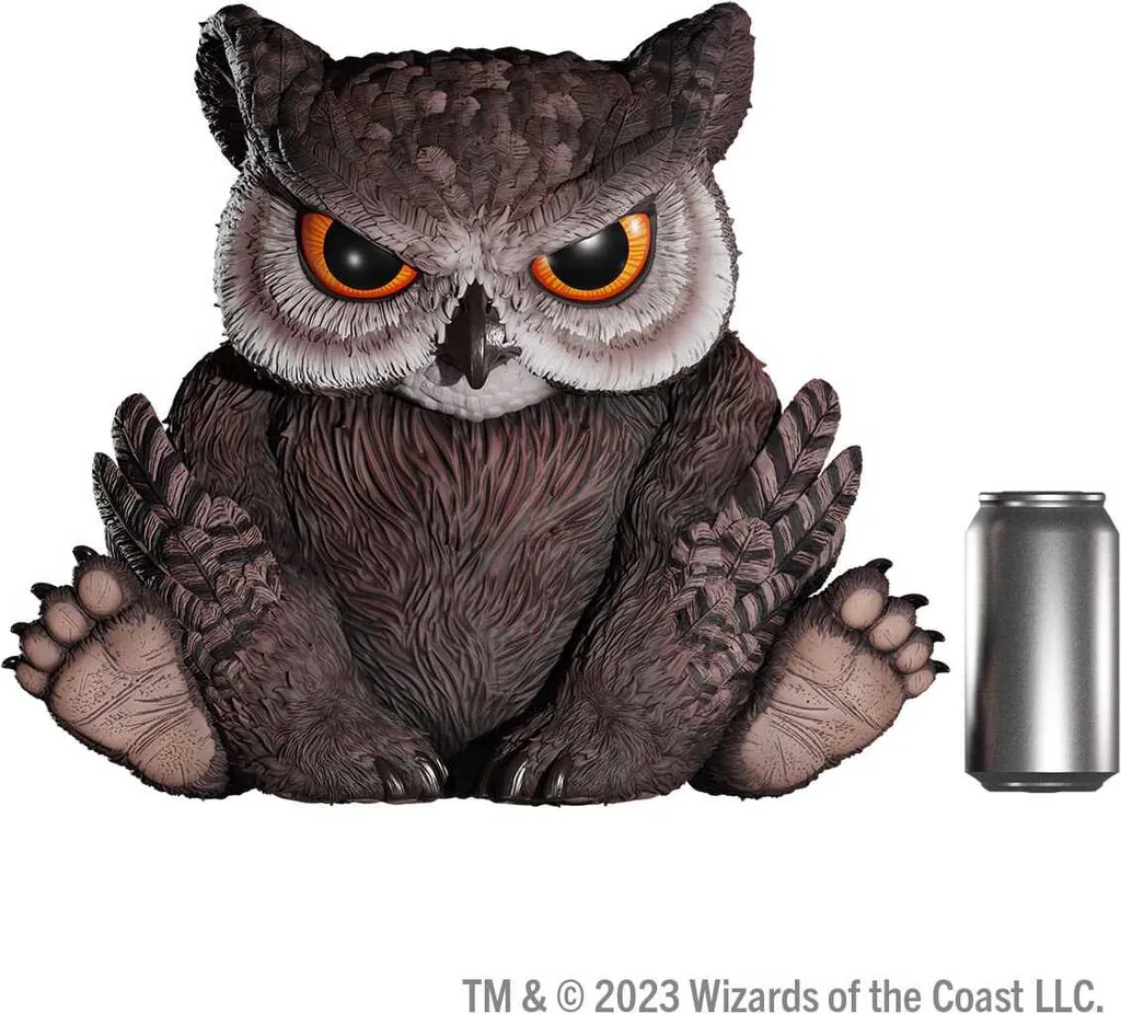 Statue de collection Baby Owlbear D&D des Royaumes échelle 1:1