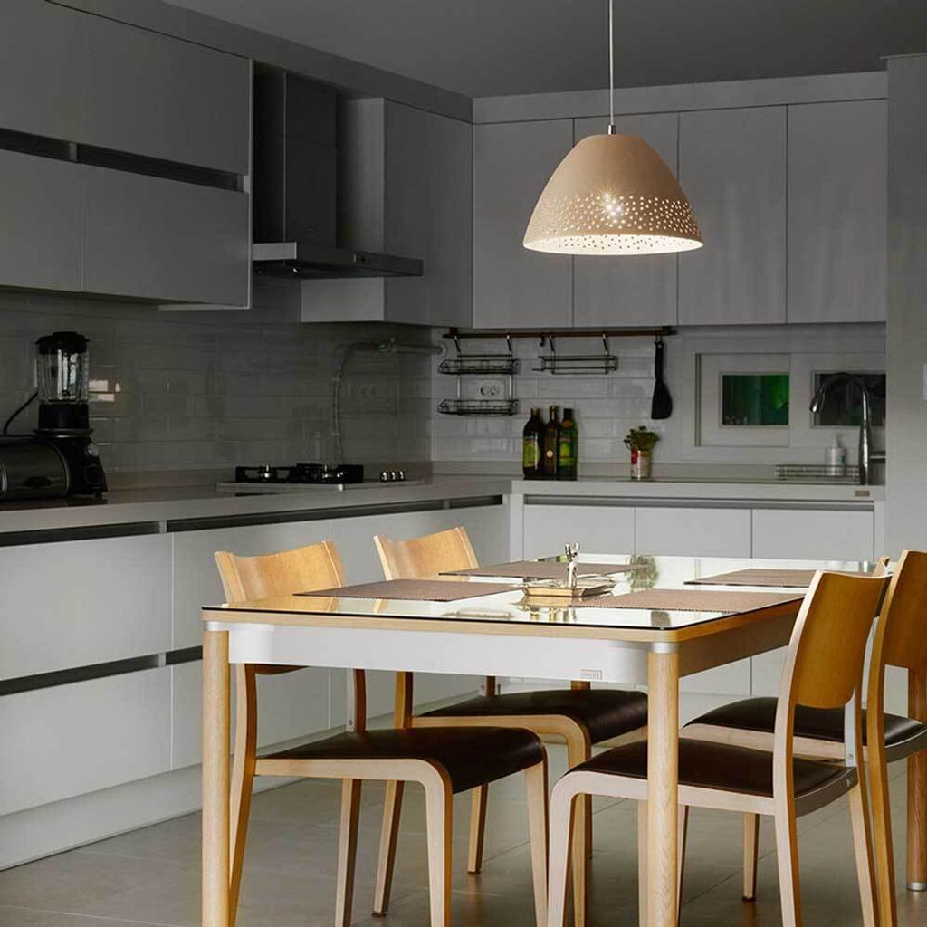 Fabas Luce Pendelleuchte Casale E27 Ø300mm Weiß