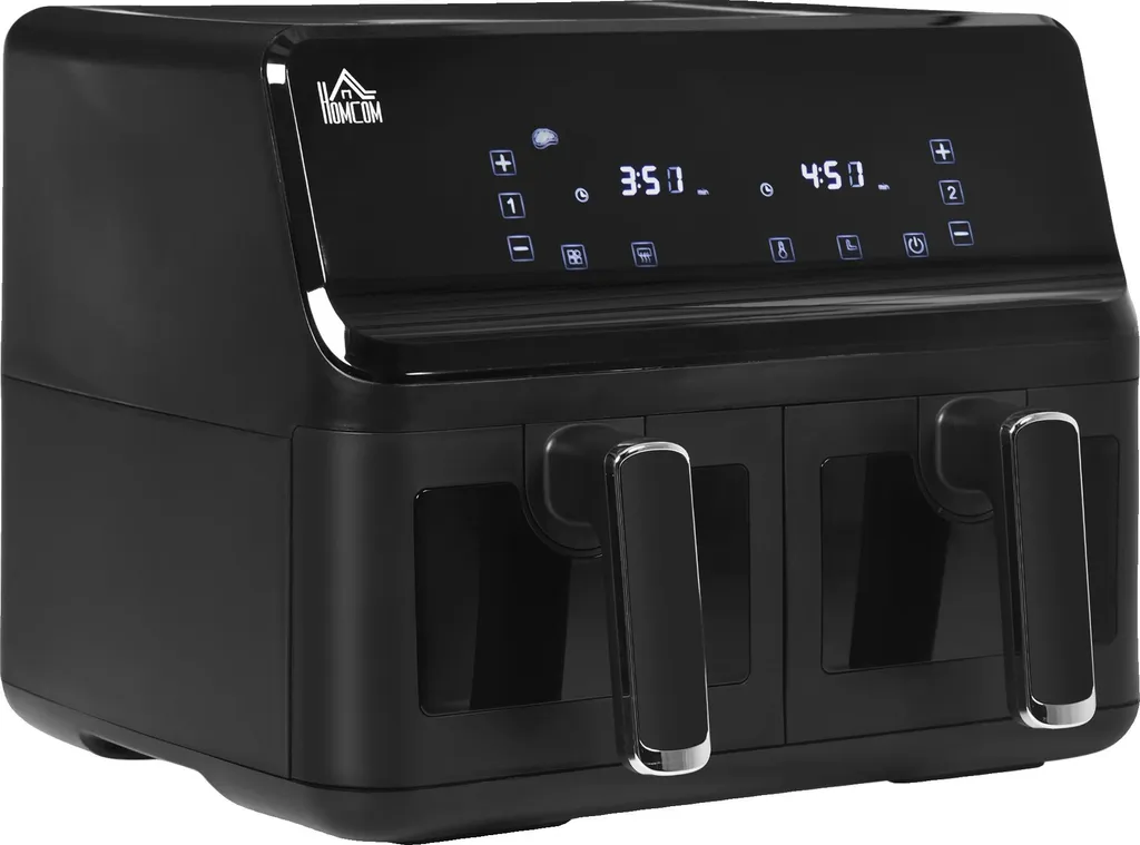 Air fryer double panier 2500W 8L noir haute performance Twin Zone