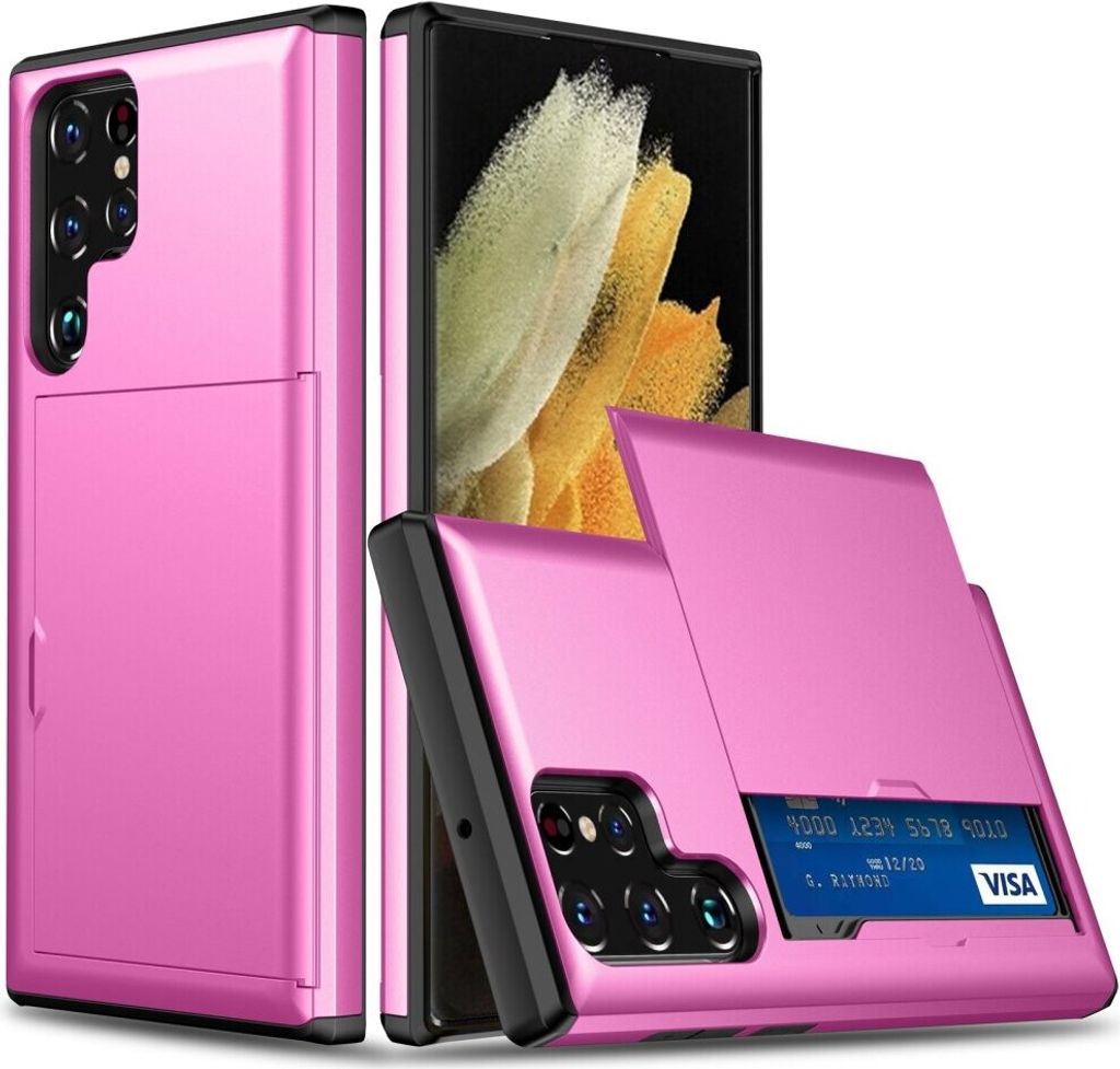 Schutzhülle für Samsung Galaxy S22 Ultra Pink Handyhülle Produktbild 