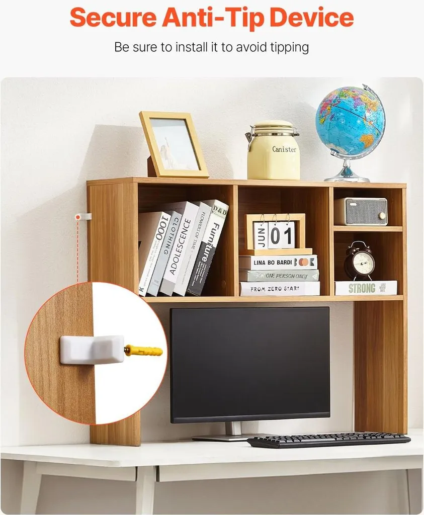 Organisateur Rangement de Bureau Bois 1 Niveau pour Maison et Travail