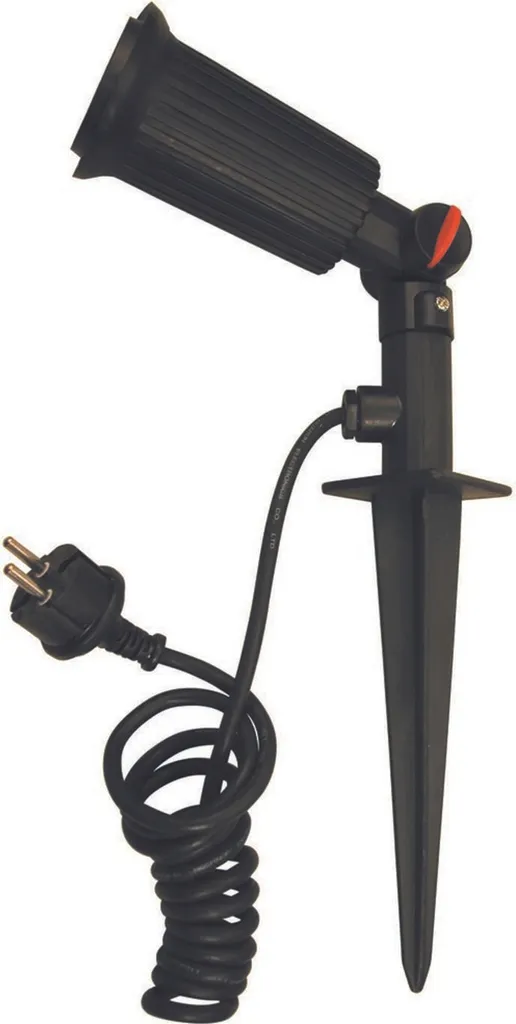 Spot de jardin LED extérieur IP44 avec prise secteur coloris noir