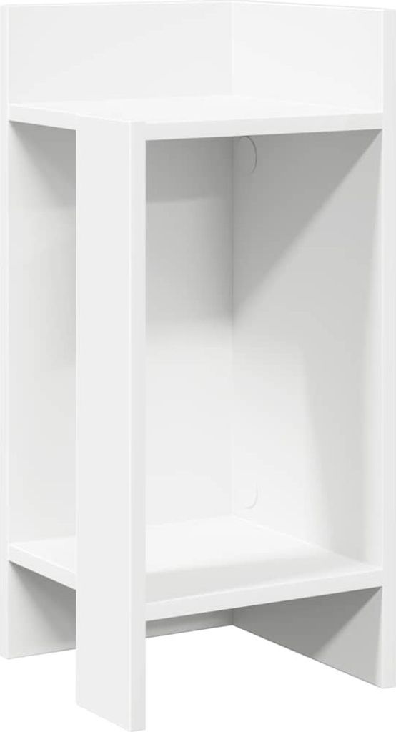 vidaXL Bočné stolíky 2 ks s policou biele 25,5x27x60 cm Obrázok produktu 