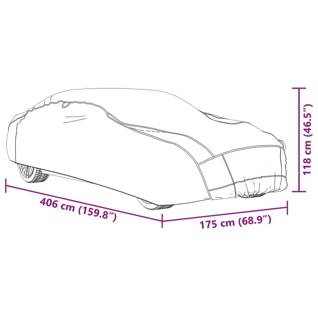 Bâche auto pour limousine S protection extérieur toutes saisons gris - 9