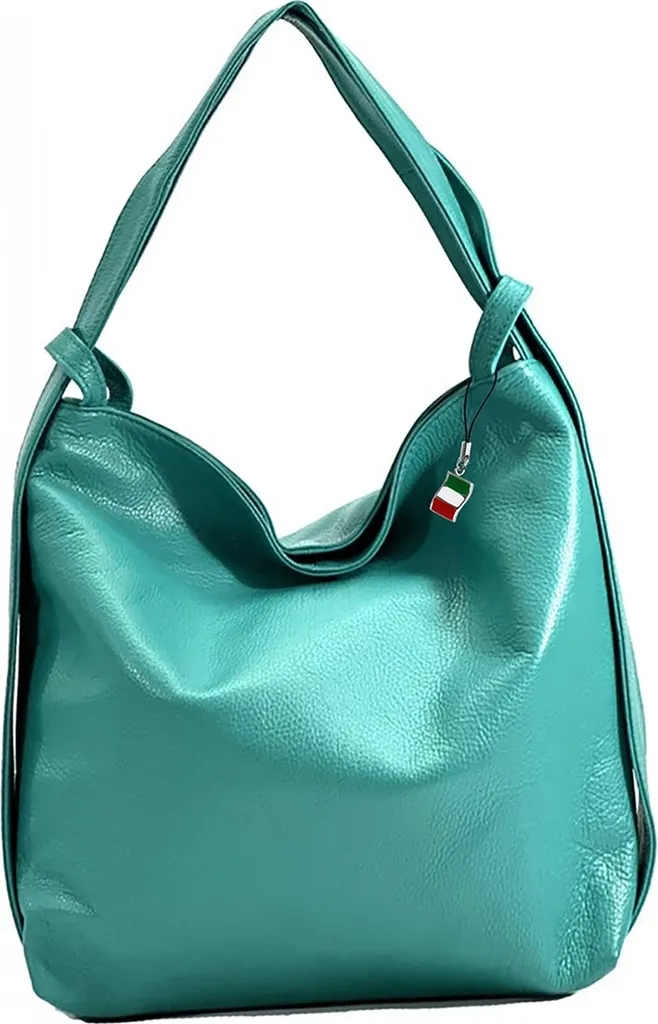 Zaino City Florence Turchese: Borsa Zaino Pelle Artigianale D2OTF611T