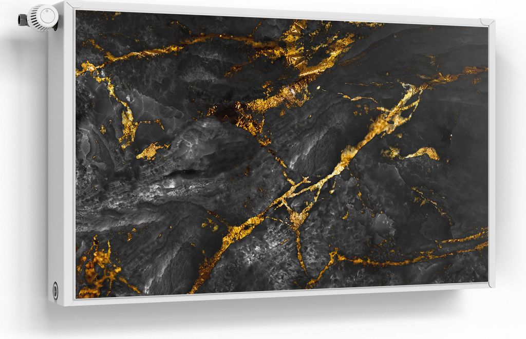 DEQORI Magnetmatte Heizung beschreibbar 100x60 cm 'Veredelter Naturstein' Magnetfolie