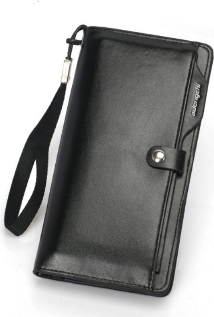 INF Herren Lange Clutch Geldbörse mit mehreren Kartenfächern Schwarz