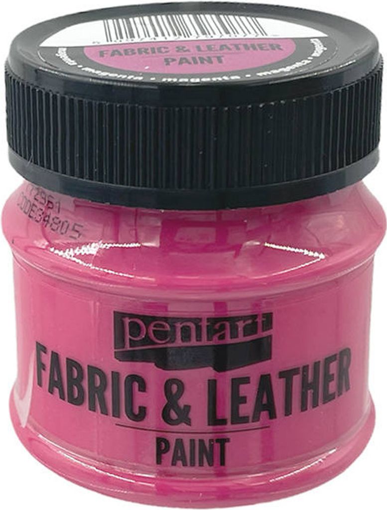 PENTART - Farbe für Textil und Leder - magentarot 50 ml