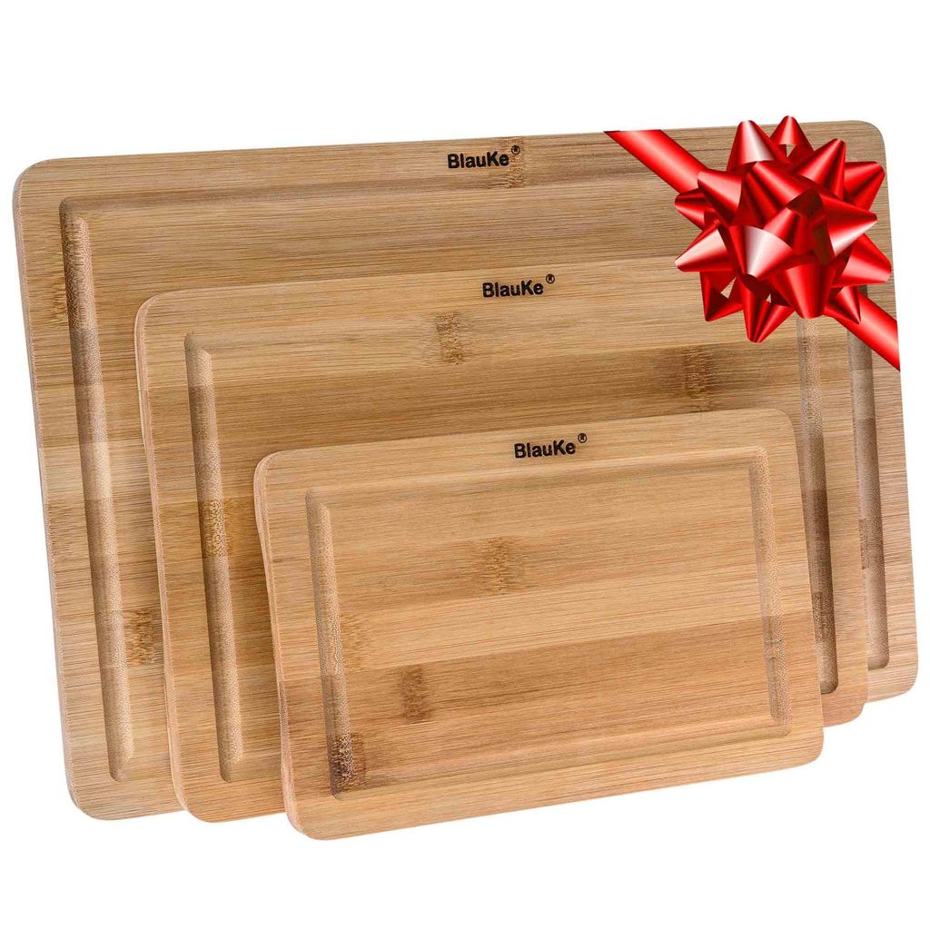 Snijplank van Bamboe Set – Houten Snijplank in 3 Maten Productafbeelding 