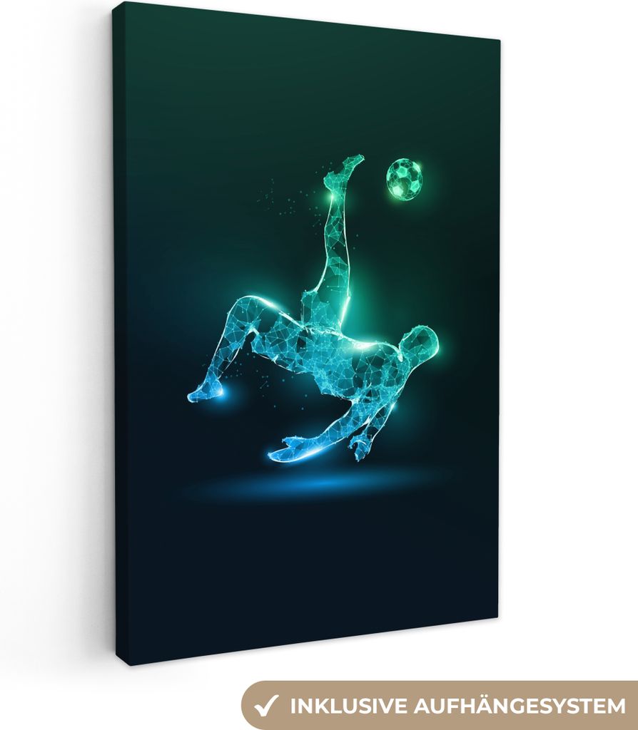 MuchoWow® - Leinwandbilder - Fußball - Fußballer - Junge - Produktbild 