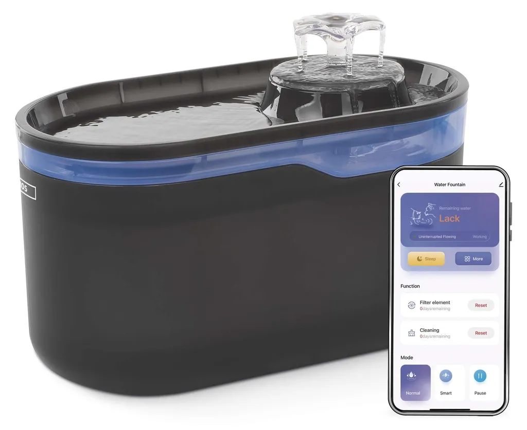 Distributeur d'Eau Connecté pour Animaux EMOS GoSmart 2,6L Application