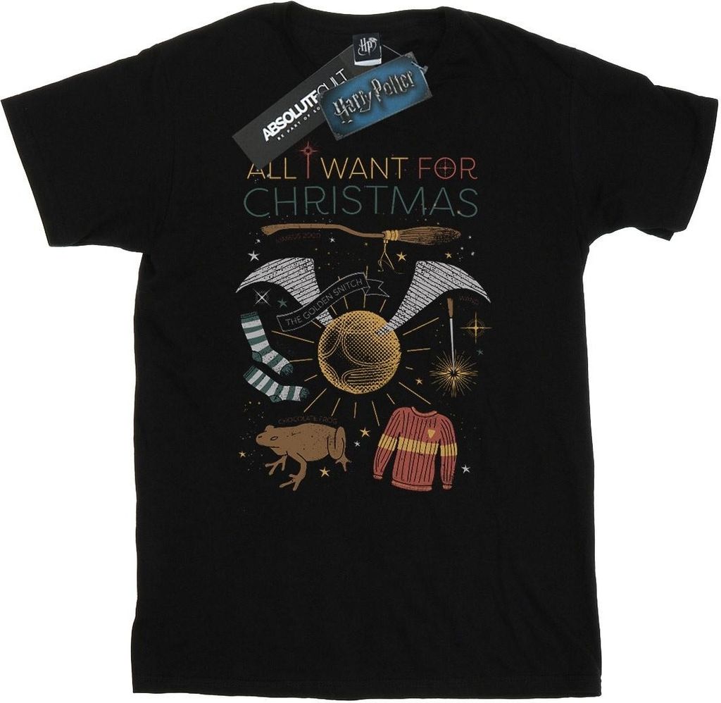 Harry Potter - "All I Want For" T-Shirt für Herren BI30057 (M) (Schwarz)