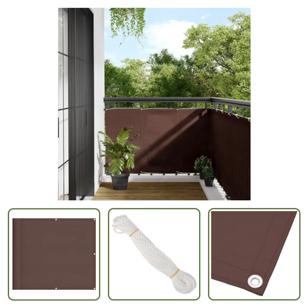 Schermo Privacy Marrone 90x1000 cm Oxford | Relax in Balcone