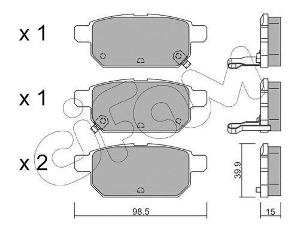 CIFAM Bremsbeläge Satz Hinten Bremsklötze für SUZUKI SWIFT IV (FZ, NZ) 822-915-0