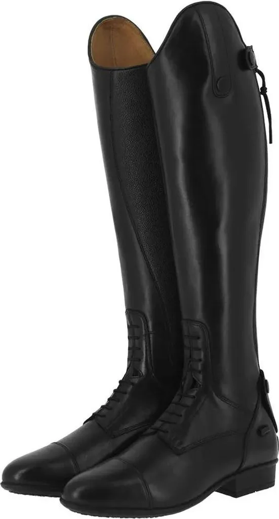 Bottes de cavalier en cuir noir avec lacets Equitheme taille 36 mixte - 5
