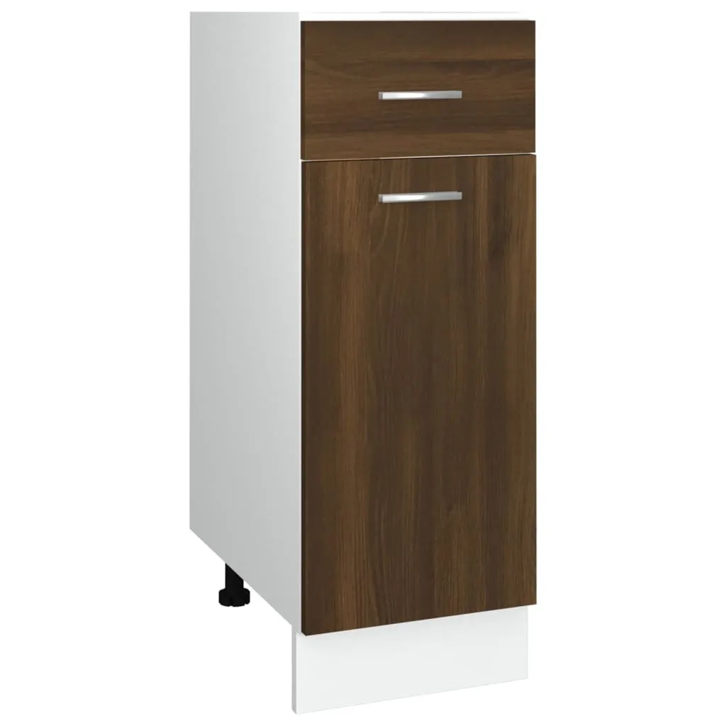 Base Cucina Rovere Marrone 30x46x81,5 cm | Mobile con Cassetto 1 Anta