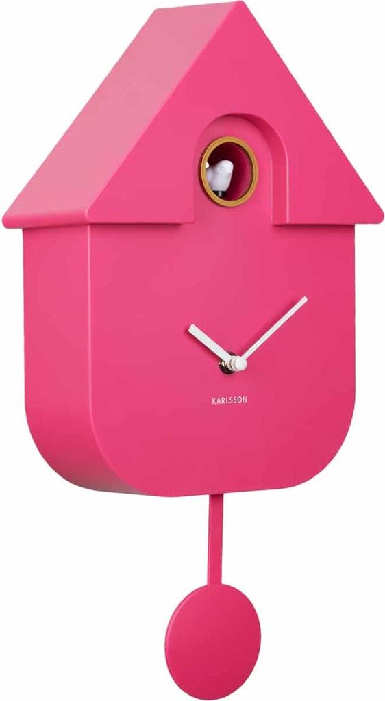 Karlsson - Kuckucksuhr Modern Cuckoo - Rosa - 8.5x21.5x41cm Produktbild 