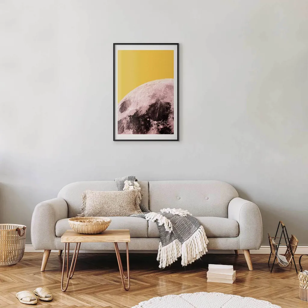 Poster Decorativo Sunny Moon 40x60 Cornice Nera con Margine - 2