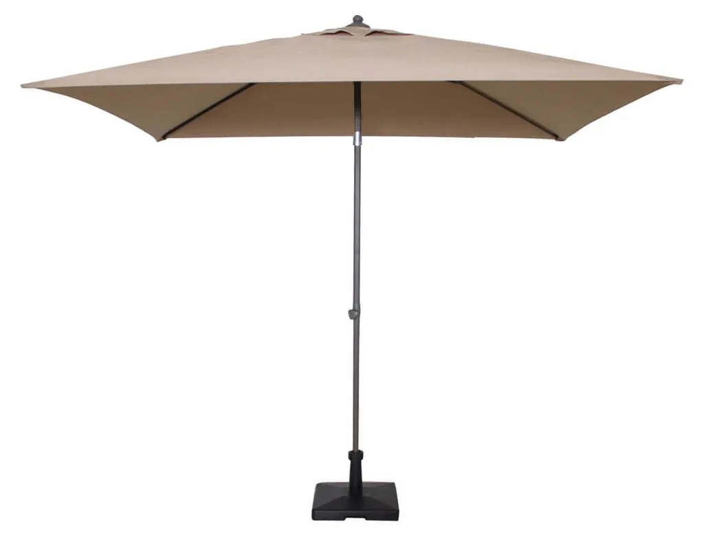 Parasol Droit Rectangulaire 200x300 cm Gris - Aluminium Pliable