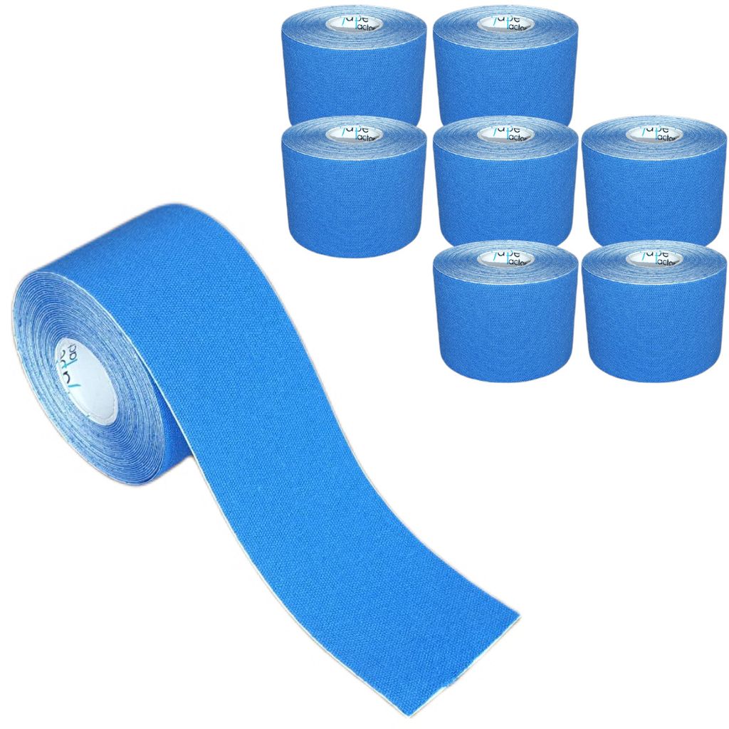 8 Rollen - Tapefactory24 Getting Started Kinesiologie Tape 5cm x 5m - marine, Tapes Taping Klebeband Tapeverband Bandage wasserfest