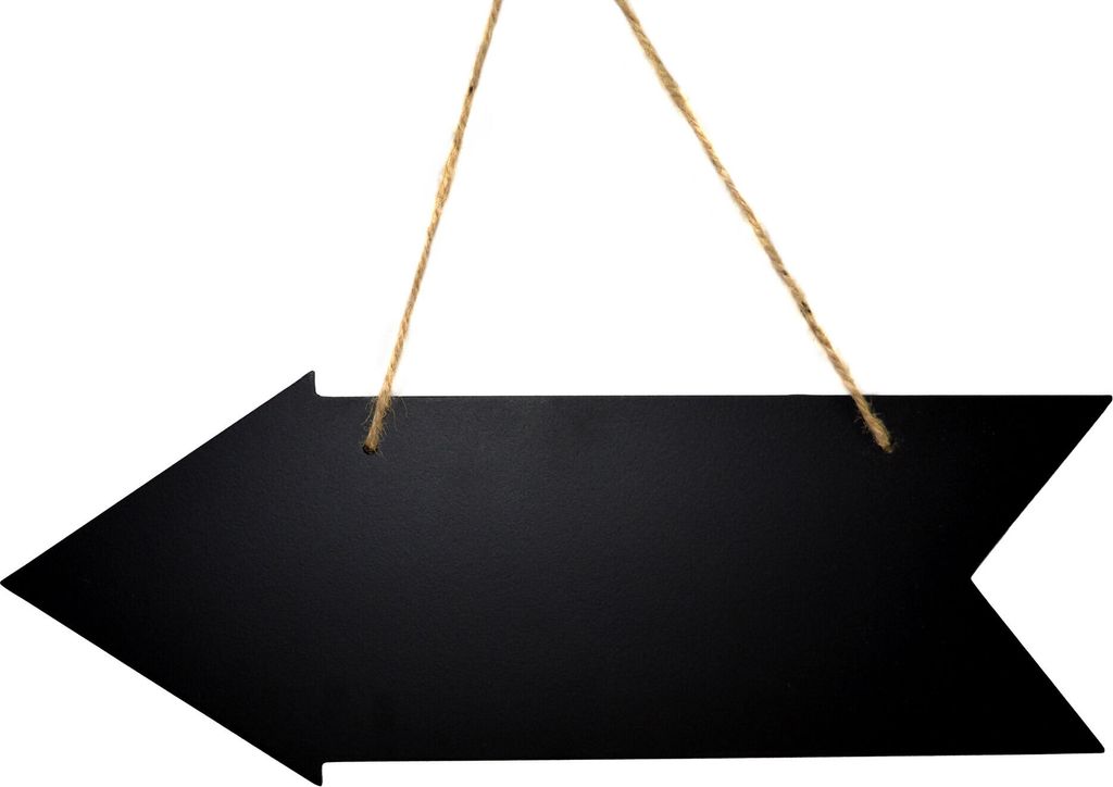 Frau WUNDERVoll TAFEL AUS HOLZ PFEIL, zum Aufhängen, 40 x 15 cm / zum Beschriften, Kreidetafeln, Tafeln klein, mini Tafeln, Wegweiser, Hochzeit,...