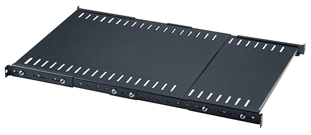 Plateau de Support pour Serveur et Baie 19 Pouces 1U Noir Ajustable
