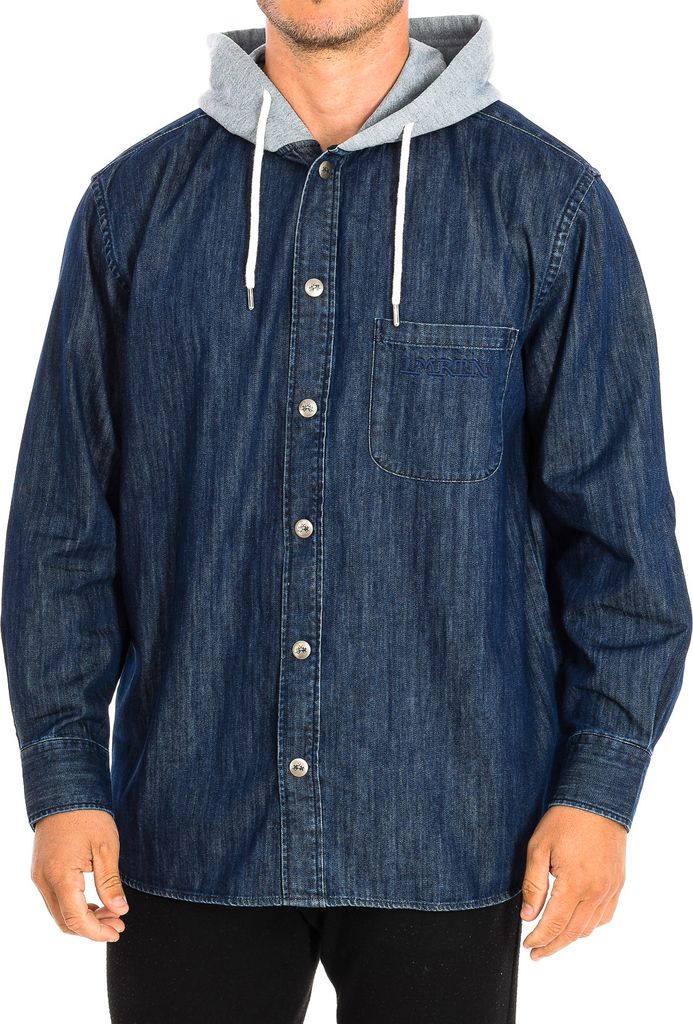 La Martina Herren-Jeansjacke mit Kapuze TMC009-DM081
