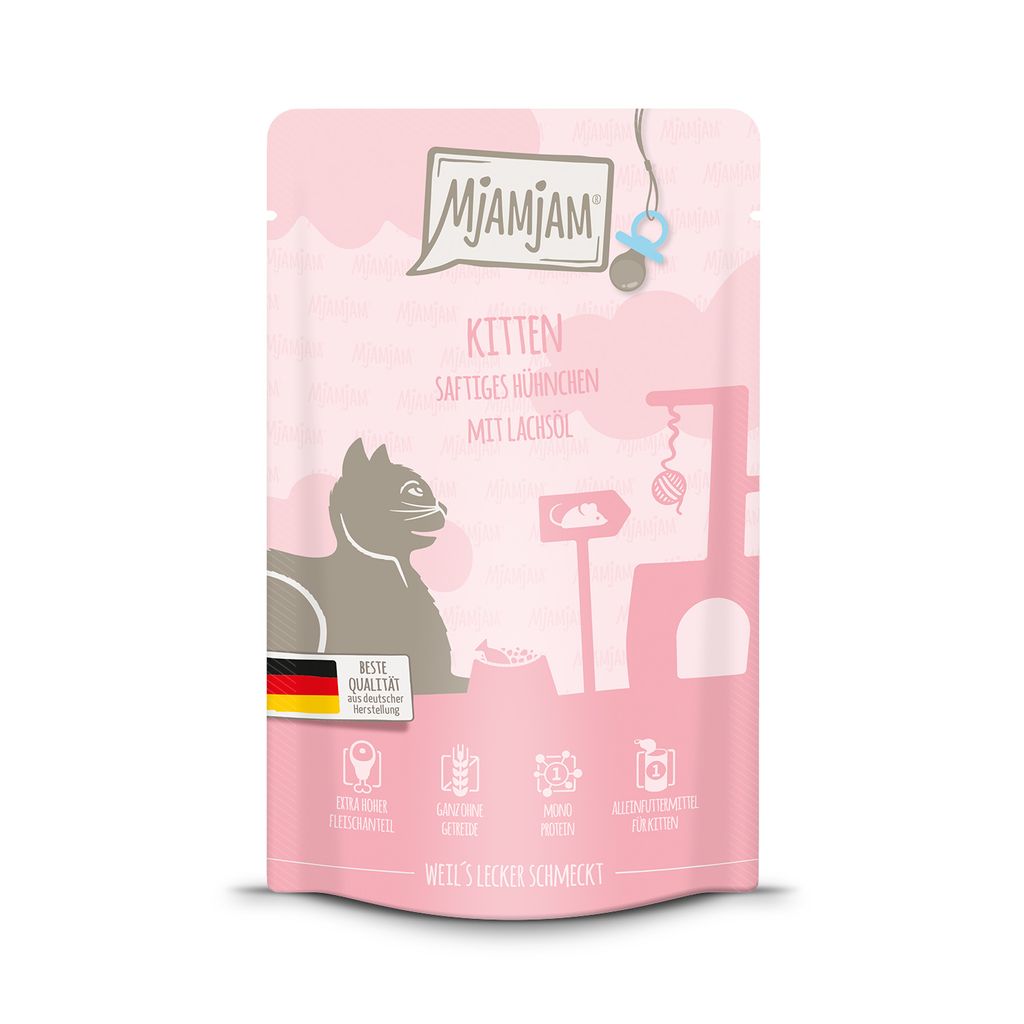 MjAMjAM 11115, Kitten, jede Rasse, Huhn, 125 g, Getreidefrei