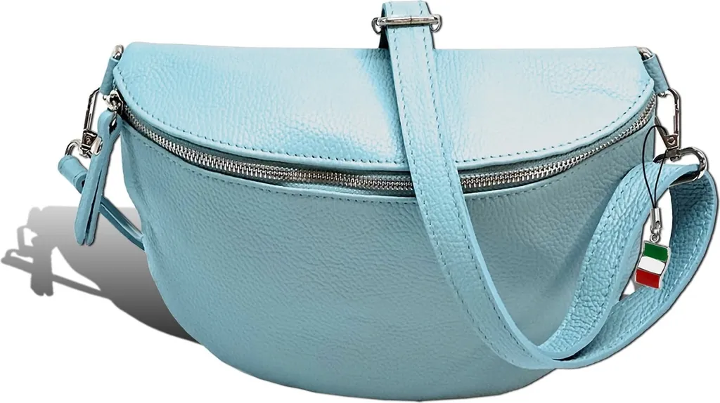Borsa Florence Blu Chiaro: Tracolla Pelle Chic D2OTF825H Made in Italy