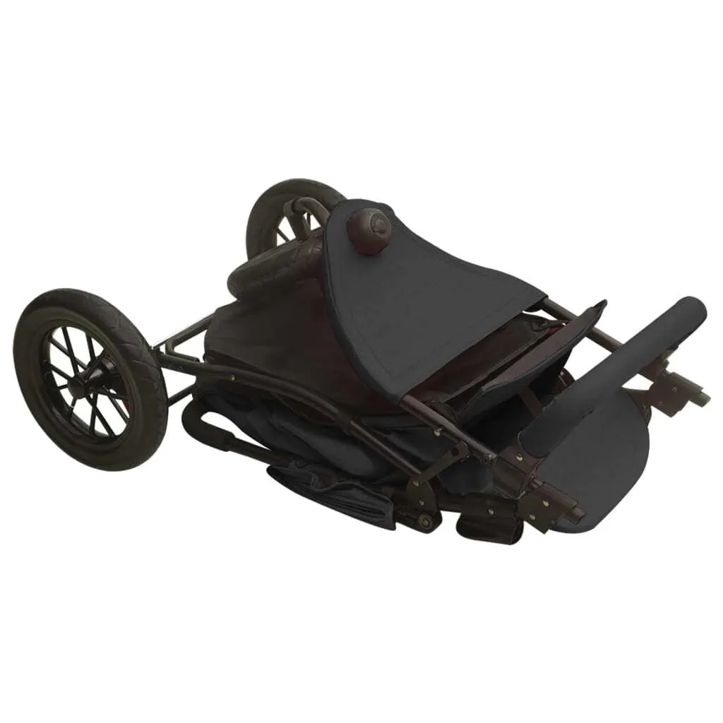 Poussette Canne Anthracite Châssis Acier Compacte et Légère - vidaXL - 11
