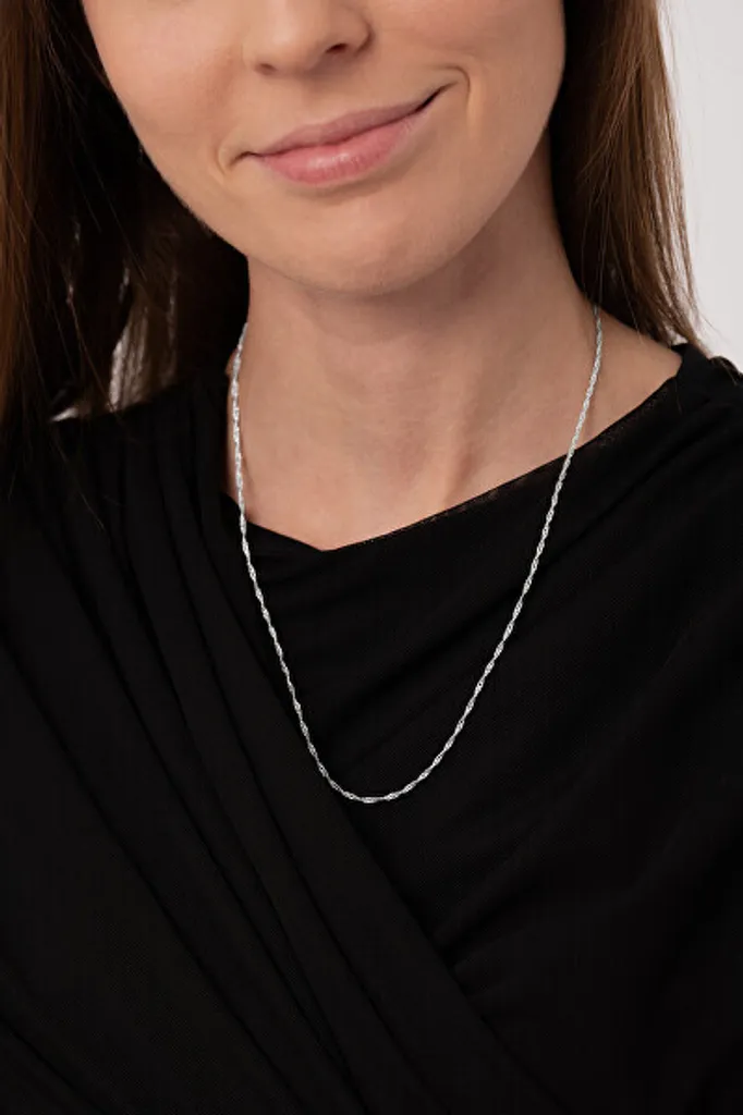 Chaîne argent 45 cm maille Lambada fluide - Éclat moderne et finition AG - 2