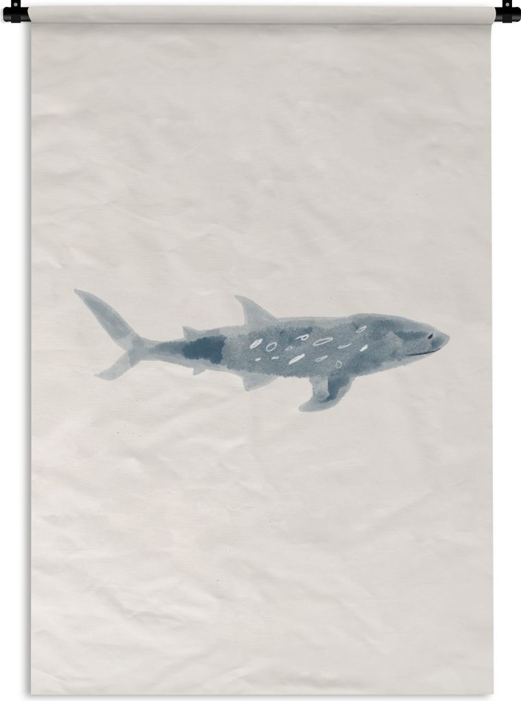 MuchoWow Wandteppich Wandbehang Meerestiere - Meer - Wasserfarben 90x135 cm Tapisserie Dekoration Wandtuch - Baumwolle - Wandskulptur