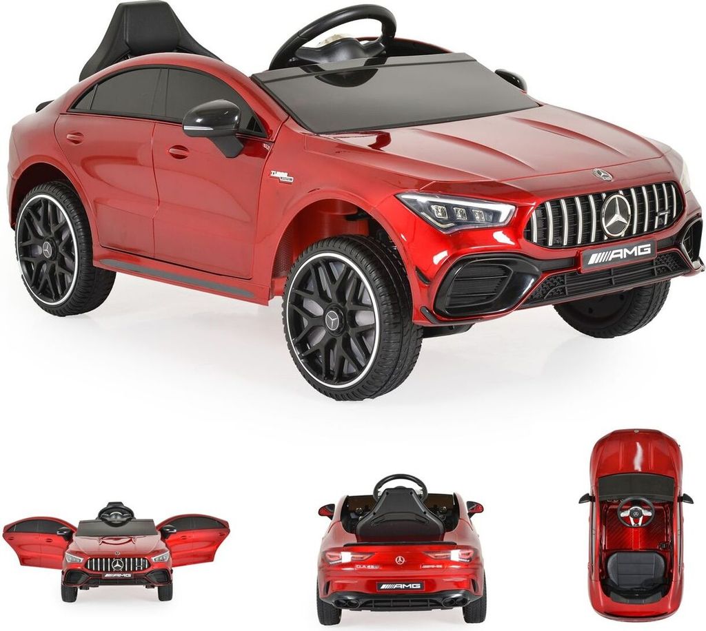 Moni Kinder Elektroauto Mercedes-AMG CLA 45 Bluetooth Fernbedienung vier Motoren rot