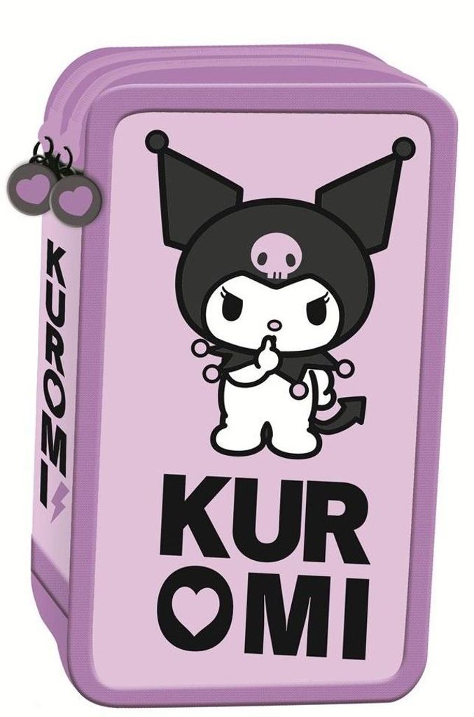 Piórnik Potrójny Z Wyposażeniem Kuromi V Zdjęcie produktu 