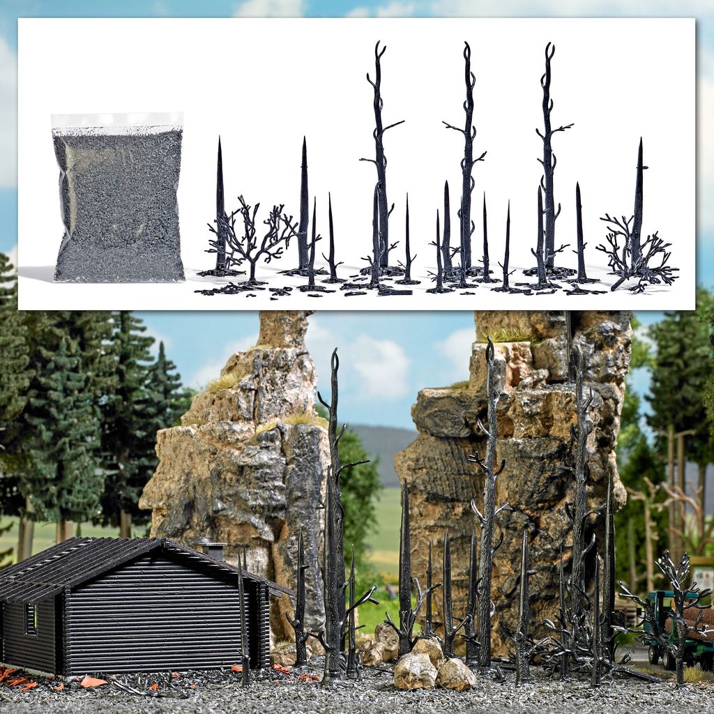Busch Abgebrannter Wald H0 1854
