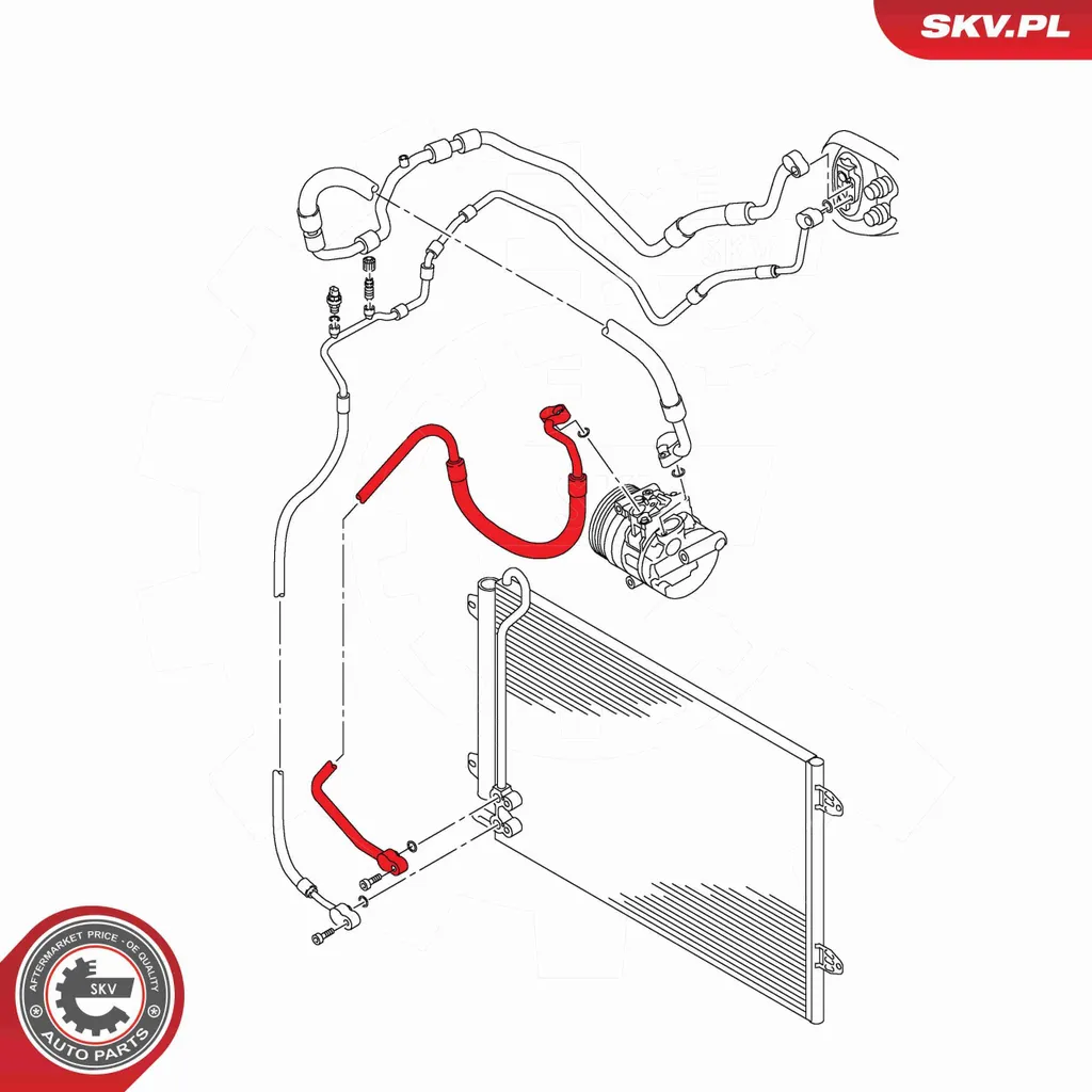 Solution fuite climatisation : Conduite haute pression VW Passat 3C5 - 4