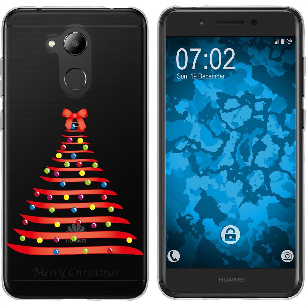 PhoneNatic Case kompatibel mit Huawei Nova Smart (Honor 6c) Silikon-Hülle X Mas Weihnachten Weihnachtsbaum M1